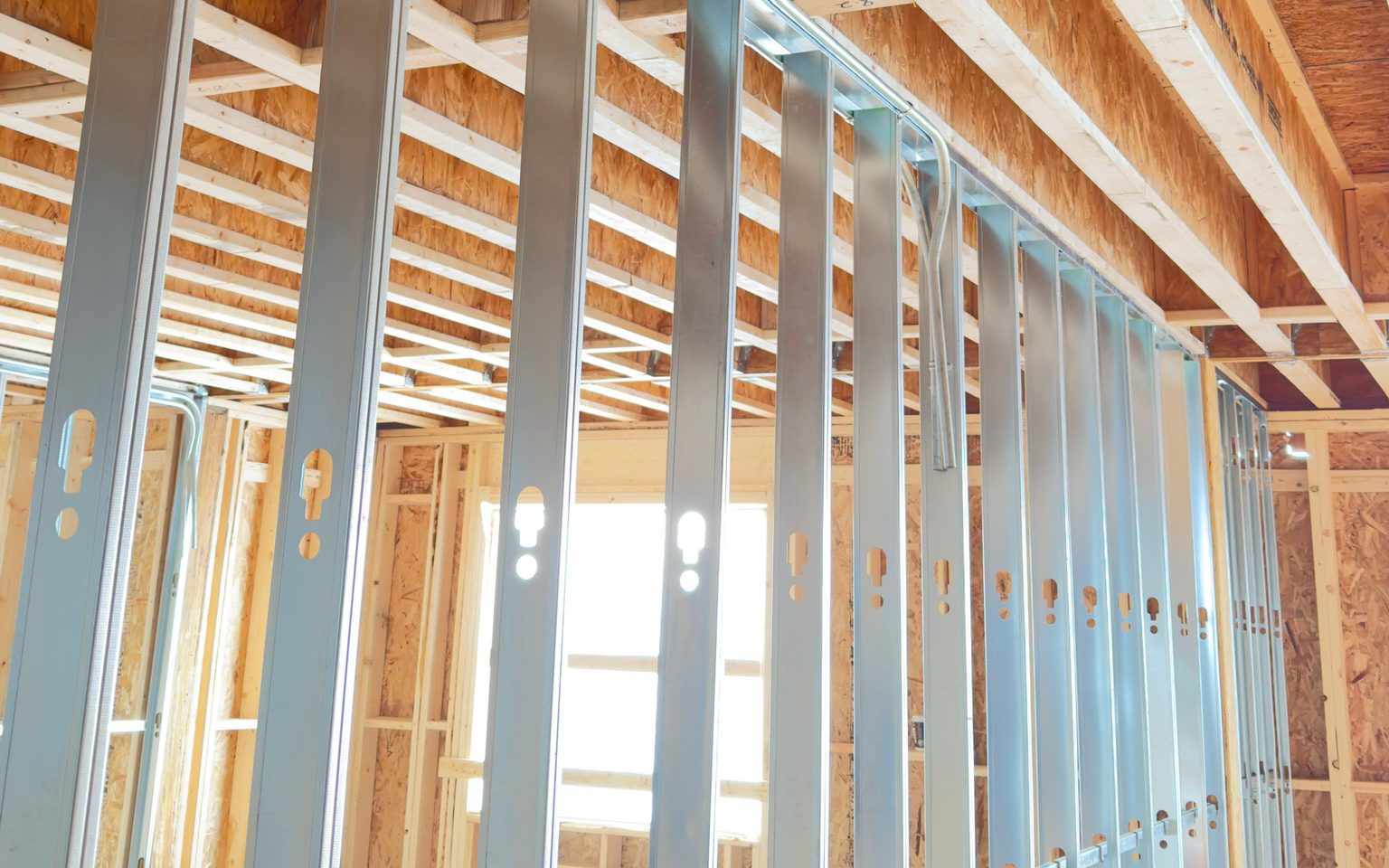 Steel stud partition framing